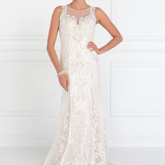 GLS Collective Dresses & Skirts - Illusion Sweetheart Neck Wedding Dress GSGL1588